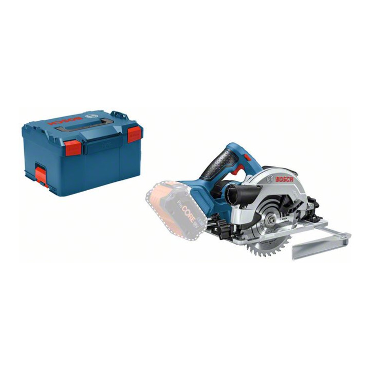 Set Bosch Akku-Kreissäge GKS 18V-57 G, Solo Version, L-BOXX + Akkupack ProCORE 18 Volt, 4,0 Ah