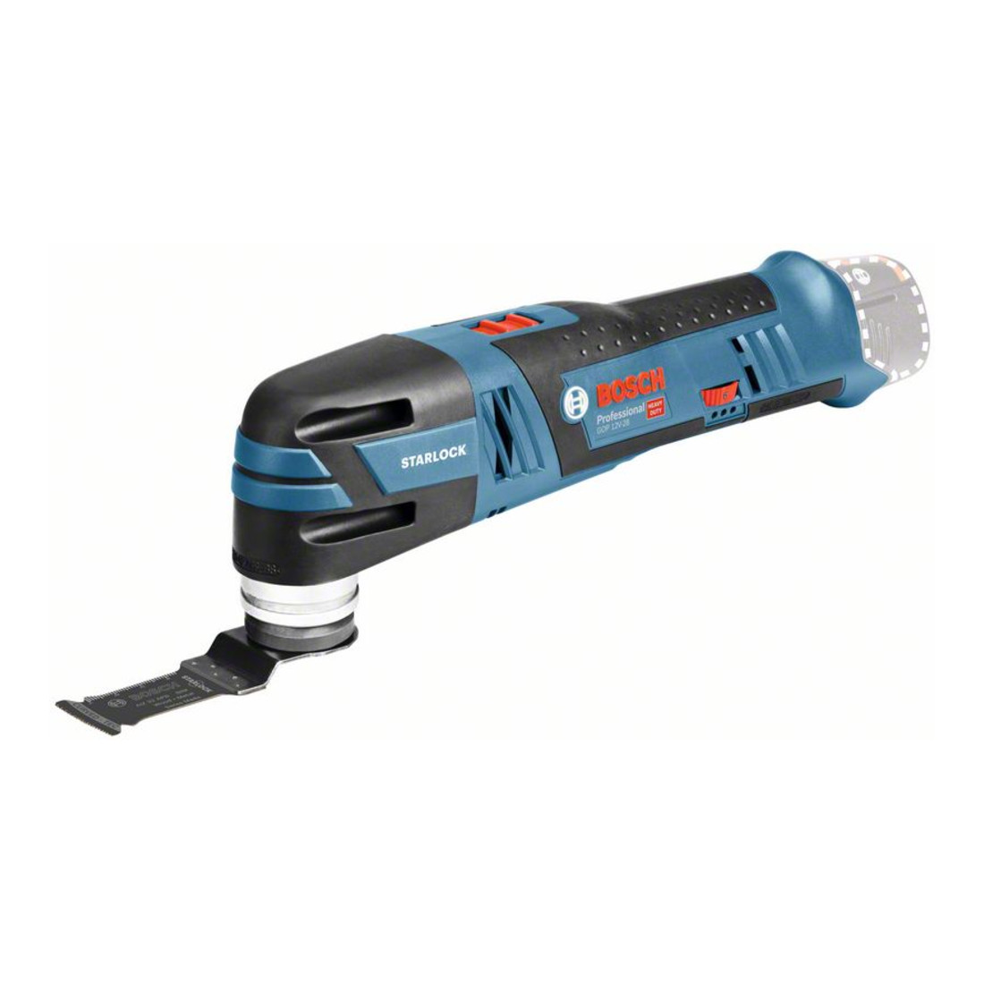 Bosch GOP 12V-28 Akku-Multi-Cutter Solo Version aus Kunststoff und Metall mit Akku-Multi-Cutter ohne Akku und Ladegerät für Schneiden und Schleifen,