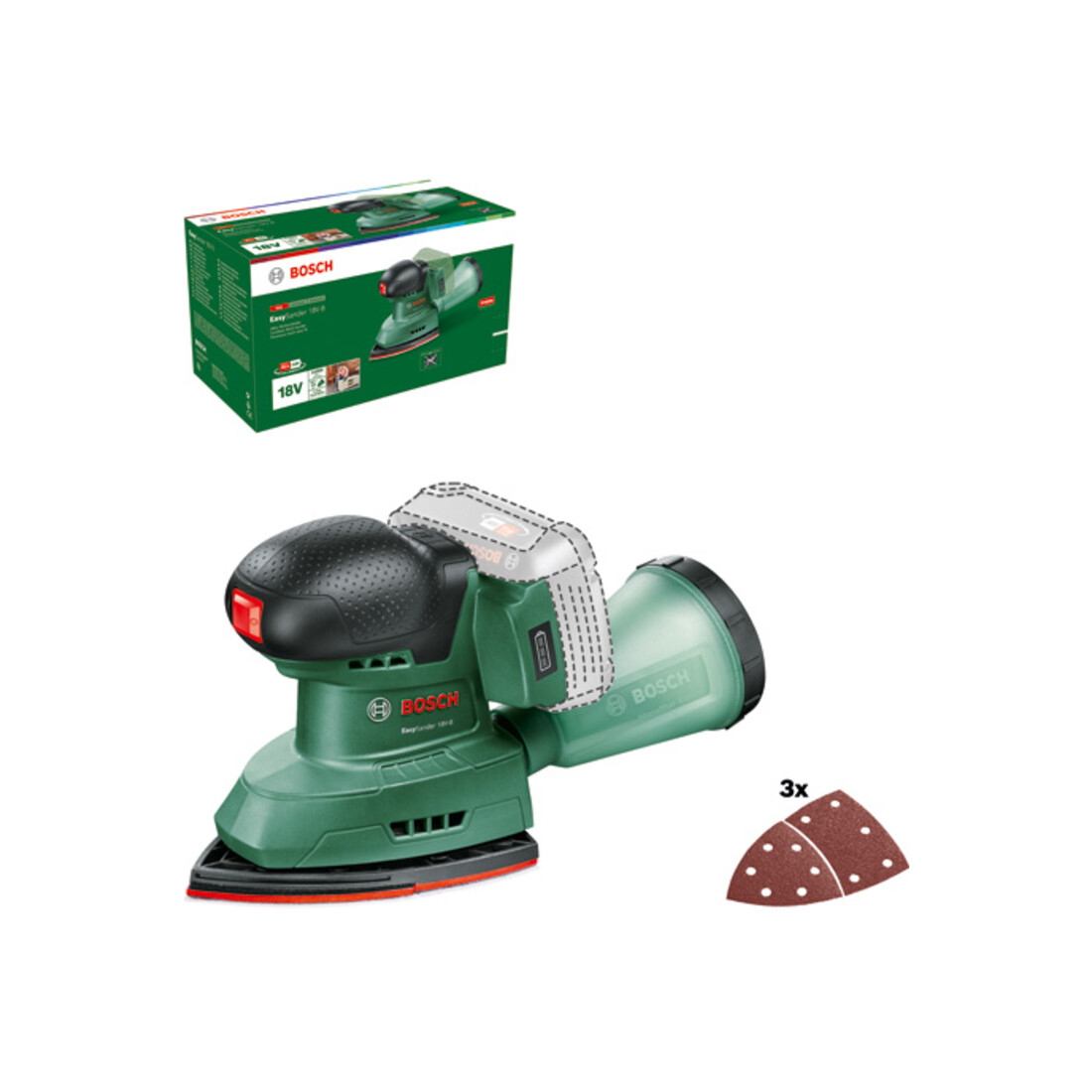 Bosch Akku-Multischleifer EasySander 18V-8
