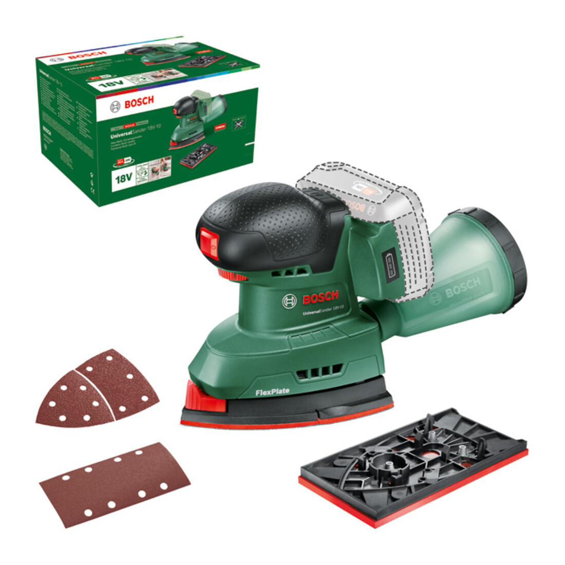 Bosch Akku-Multischleifer UniversalSander 18V-10