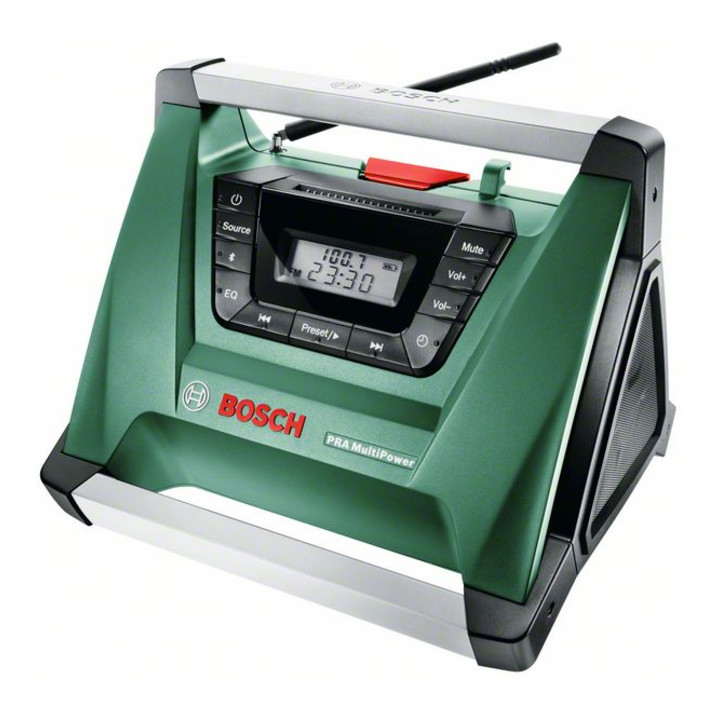 Bosch Akku-Radio PRA MultiPower, Solo Version, ohne Akku und Ladegerät, + Aux-In Kabel
