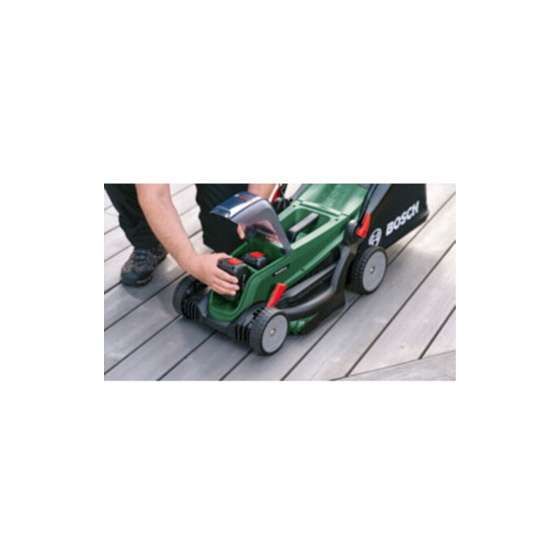 Bosch Akku-Rasenmäher UniversalRotak 2x18V-37-550, Solo