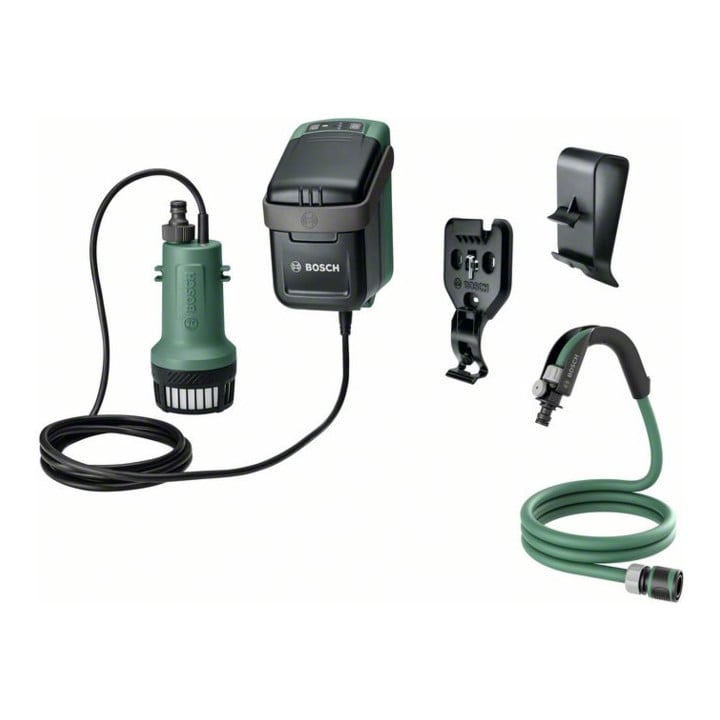 Bosch Akku-Regenwasserpumpen GardenPump 18, Solo Version, Schlauch 2,5 m