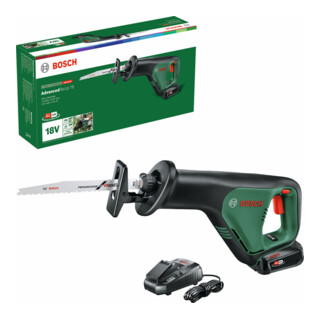 Bosch Akku-Säbelsäge AdvancedRecip 18 mit 1x Sägeblatt, 1x Akkupack, Ladegerät