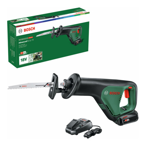 Bosch Akku-Säbelsäge AdvancedRecip 18 mit 1x Sägeblatt, 1x Akkupack, Ladegerät