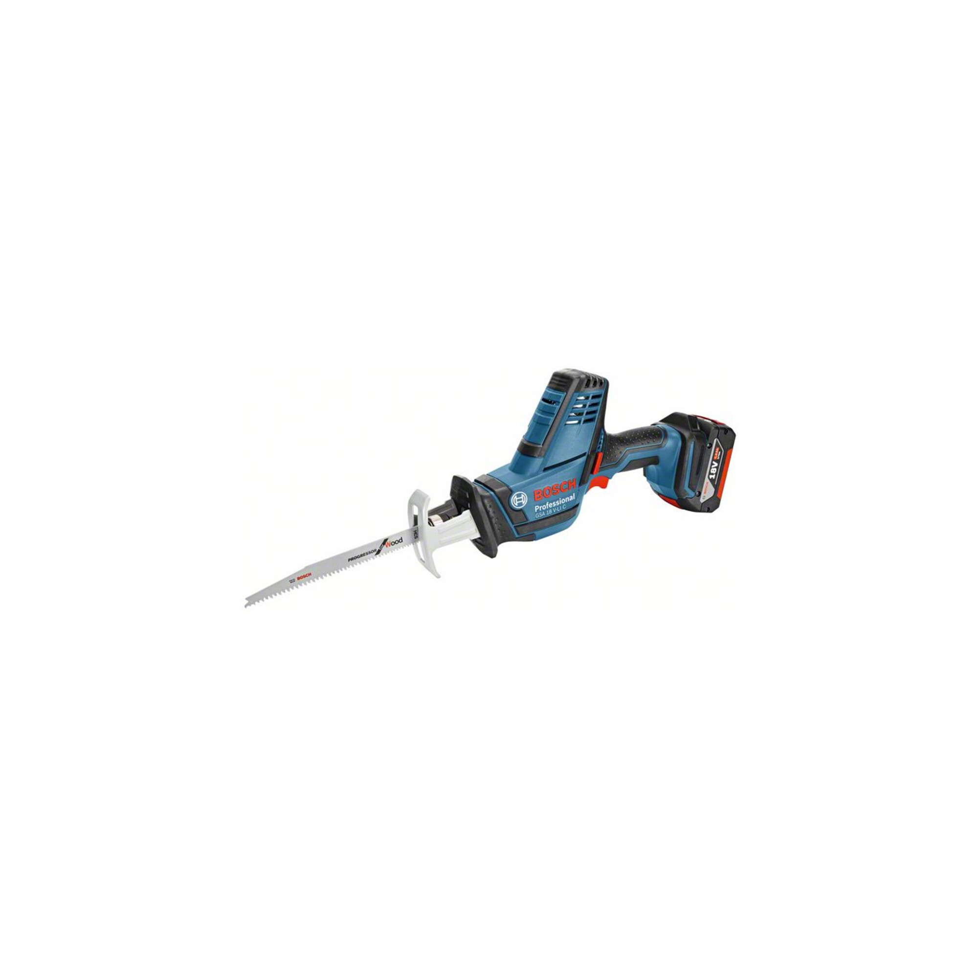 BOSCH Akku-Säbelsäge GSA 18 V-LI C mit 2 x 5,0 Ah Li-Ion Akku L-BOXX