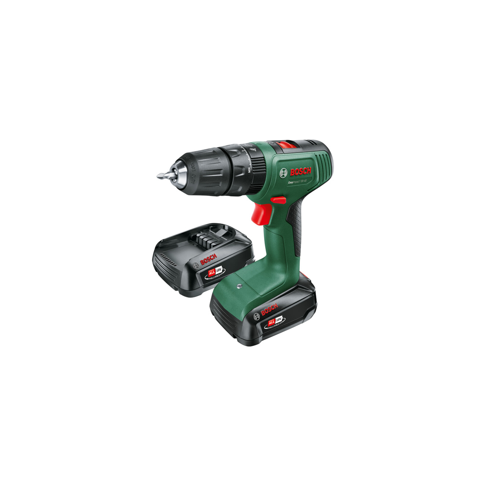 Bosch Akku-Schlagbohrmaschine EasyImpact 18V-40: 2x Akkupack PBA 18V 1.5Ah W-A