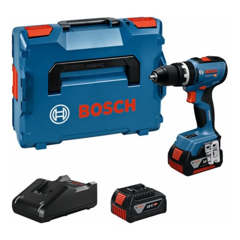 Bosch Akku-Schlagbohrschauber GSB 18V-65 mit 2 x Akku GBA 18V 5.0Ah, L-BOXX136N