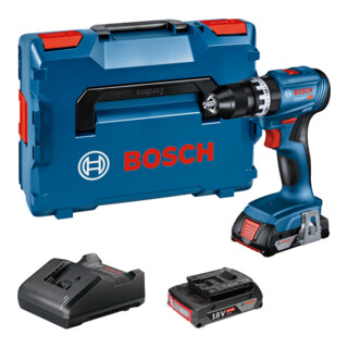 Bosch Akku-Schlagbohrschraube GSB 18V-45, 2 Akku 2,0Ah, GAL 18V-20 in L-Boxx