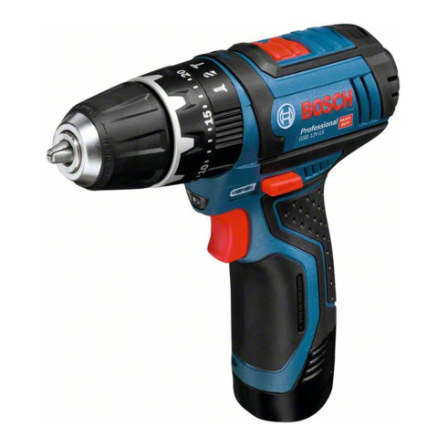 Bosch Akku-Schlagbohrschrauber GSB 12V-15 mit 2 x 2,0 Ah Li-Ion Akku L-BOXX