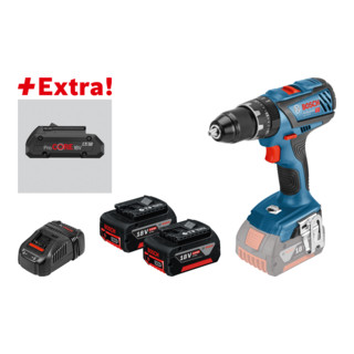 Bosch Akku-Schlagbohrschrauber GSB 18V-28, Ladegerät AL 1860 CV , 2 x 5,0 Ah Akku, ProCORE18V 4,0 Ah, L-BOXX
