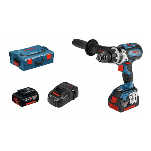 Bosch Akku-Schlagbohrschrauber GSB 18V-85 C mit 2 x 5,0 Ah Li-Ion Akku L-BOXX
