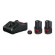 Bosch Akku Starter-Set: 2 x GBA 12 Volt 2,0 Ah und GAL 12V-40-4