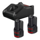 Bosch Akku Starter-Set: 2 x GBA 12 Volt 3,0 Ah und GAL 12V-40-2