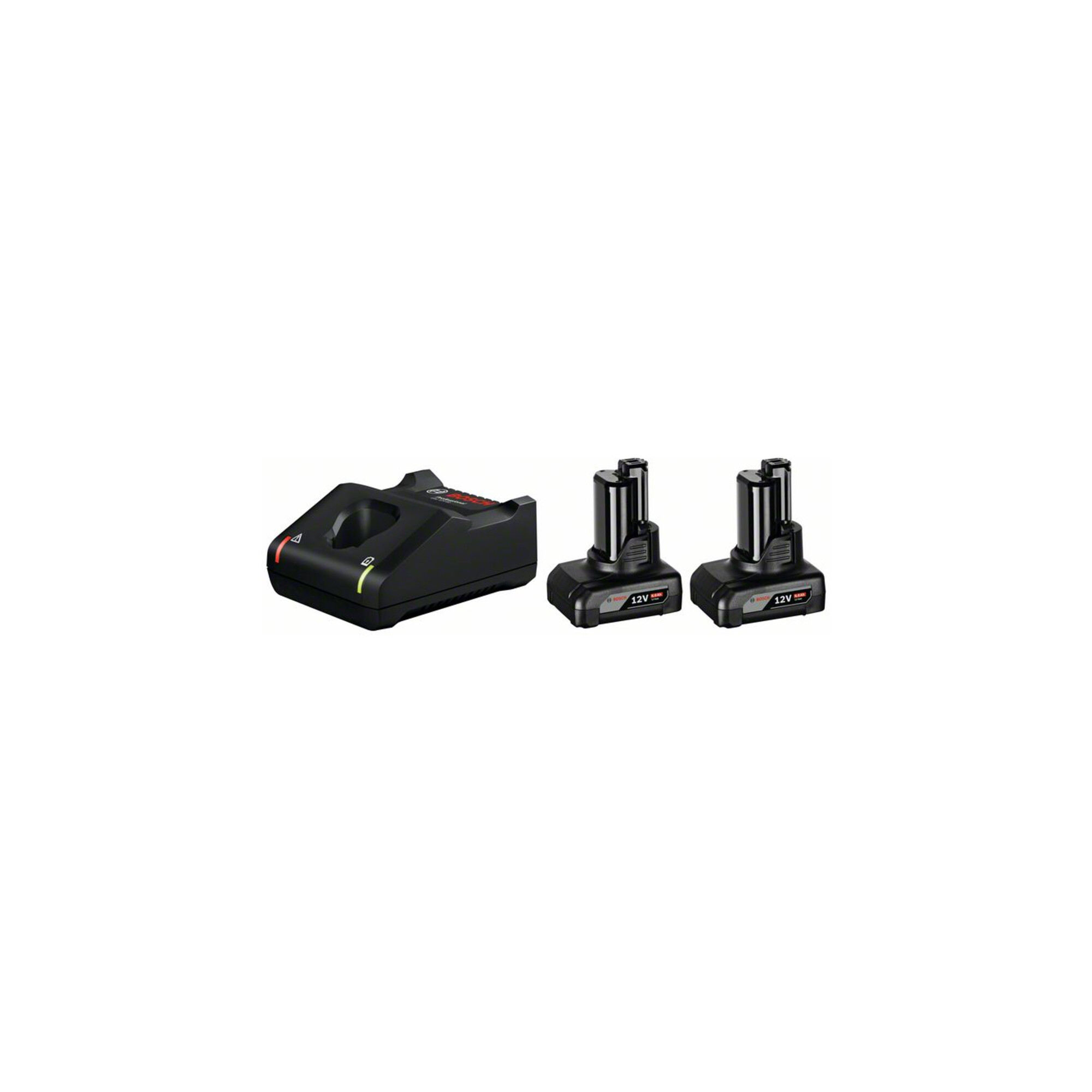 Bosch Akku Starter-Set: 2 x GBA 12 Volt 6,0 Ah und GAL 12V-40