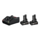 Bosch Akku Starter-Set: 2 x GBA 12 Volt 6,0 Ah und GAL 12V-40-2