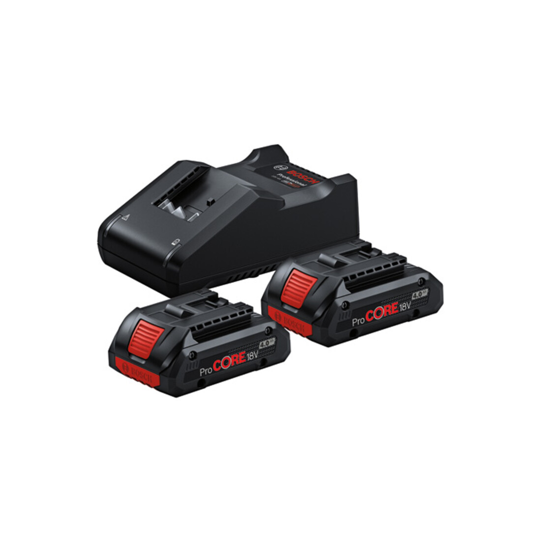 Bosch Akku Starter-Set: 2 x ProCORE 18 Volt 4,0 Ah und GAL 18V-40