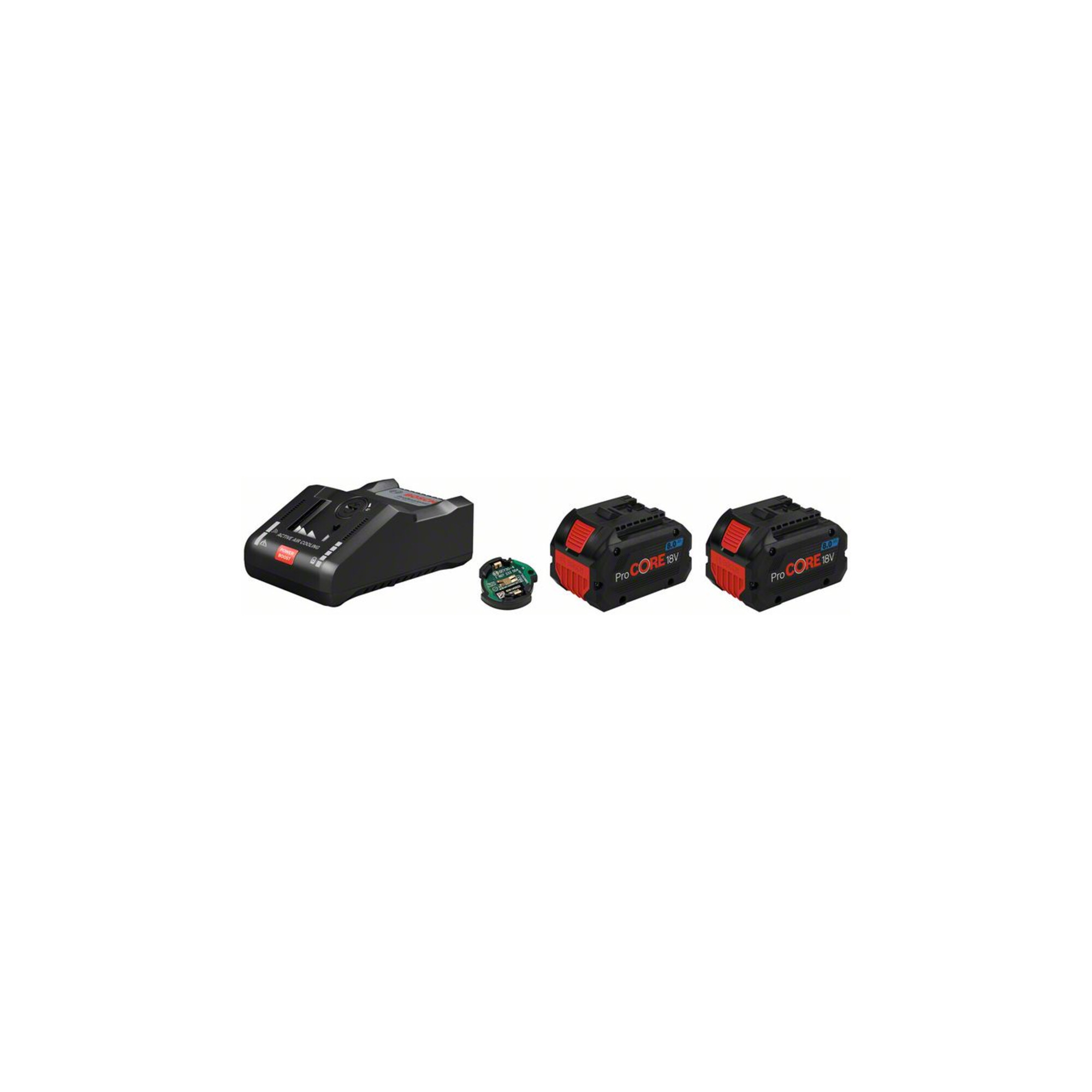 BOSCH Akku Starter-Set: 2 x ProCORE18 Volt 8,0 Ah und GAL 18V-160 C