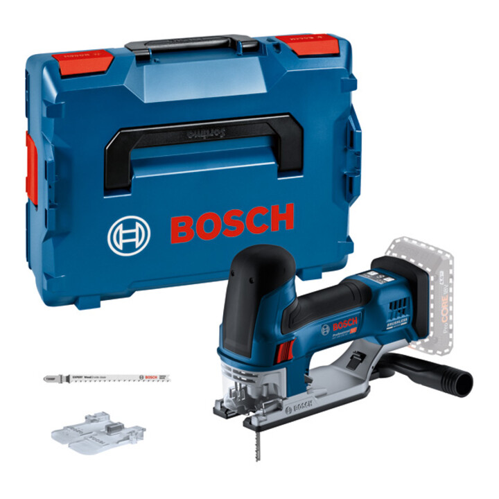 Set Bosch Akku-Stichsäge GST 18V-155 SC mit L-BOXX + EXPERT ‘Wood 2-side clean’ T 308 BO Stichsägeblatt