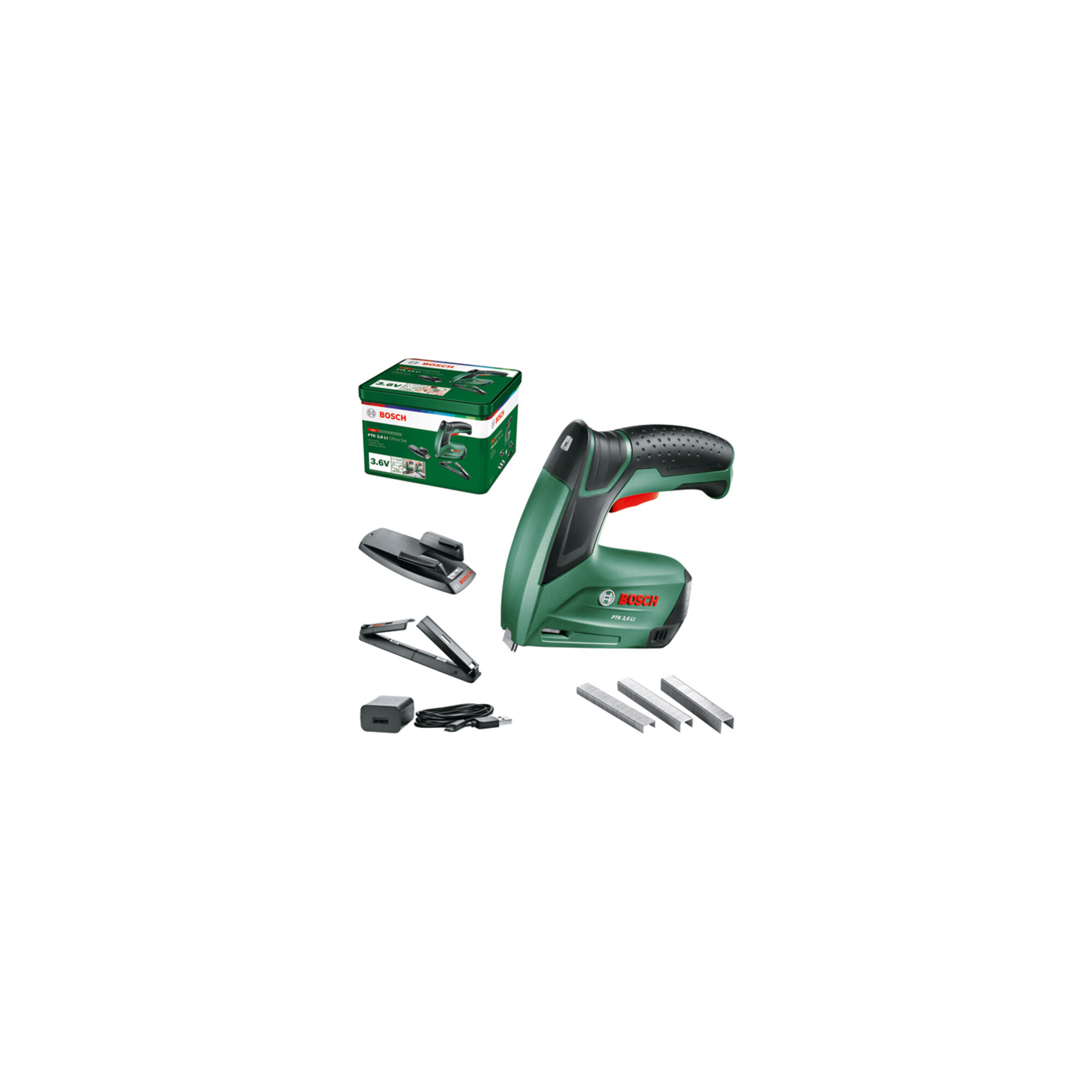 Bosch Akku-Tacker PTK 3,6 LI Office Set