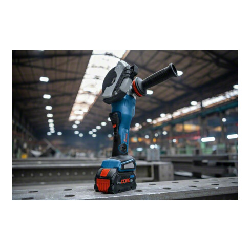 Bosch Akku-Winkelschleifer BITURBO mit X-LOCK GWX 18V-15 PSC, 2 Akku, Ladg. u. L-BOXX