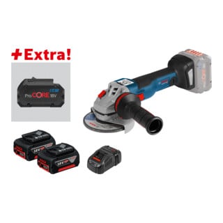 Bosch Akku-Winkelschleifer GWS 18V-10 C, mit 2 x 5,0 Ah Akku, ProCORE18V 8,0 Ah,L-BOXX