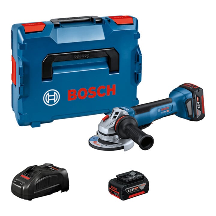 Bosch Akku-Winkelschleifer GWS 18V-10 P, (2x5,0Ah, L)
