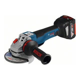 Bosch Akku-Winkelschleifer GWS 18V-10 PC, mit 2 x 5,0 Ah Li-Ion Akku, L-BOXX