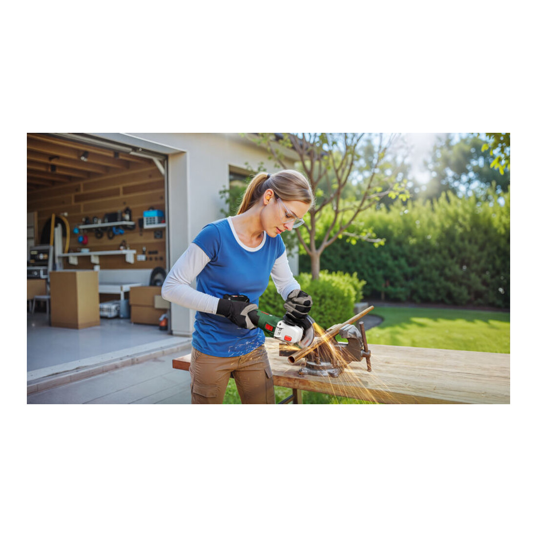 Bosch Akku-Winkelschleifer PWS 18V-70 mit Schleifscheibe