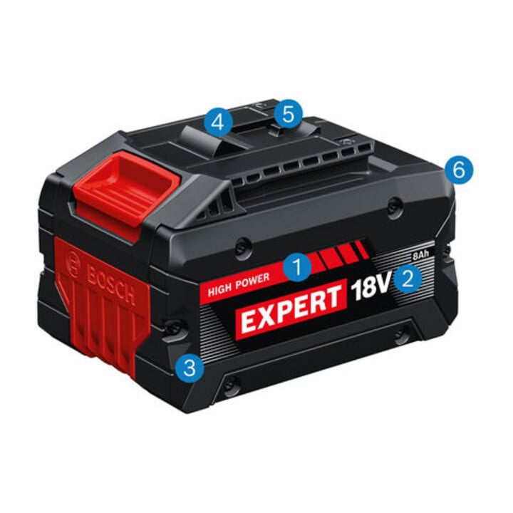 Bosch Akkupack 4x EXBA18V-40 + 2x EXBA18V-80
