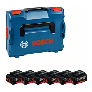 Bosch Akkupack 6x GBA 18V 4,0Ah mit L-BOXX