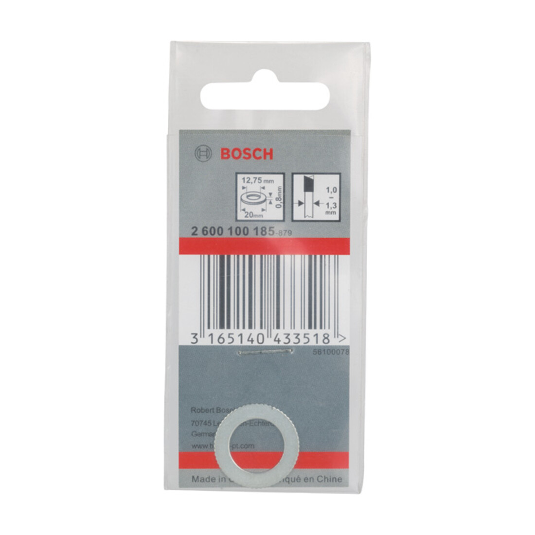 Bosch Anello di riduzione per lame circolari, 20x12,75x0,8mm