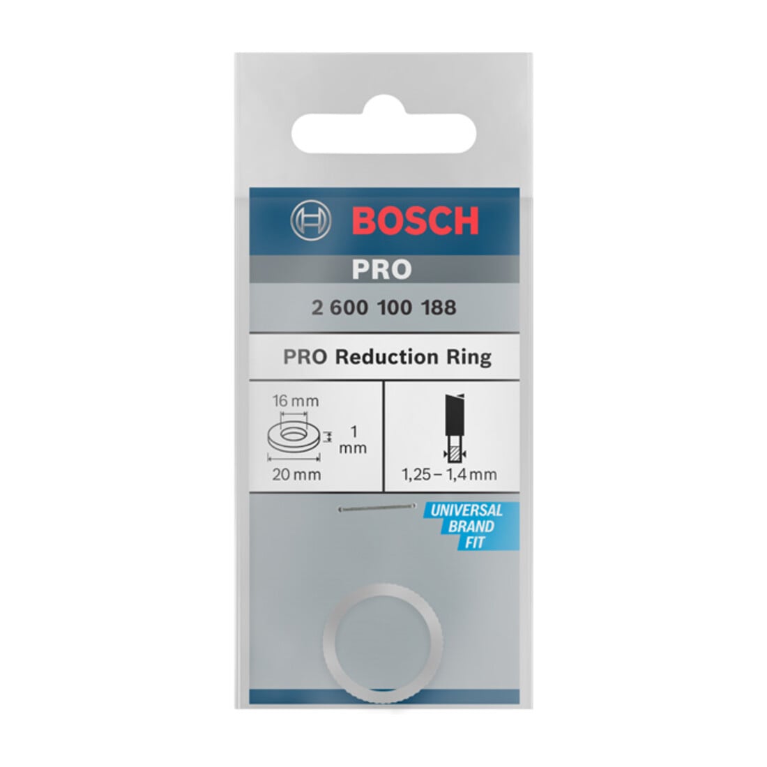 Bosch Anello di riduzione per lame circolari, 20x16x1mm