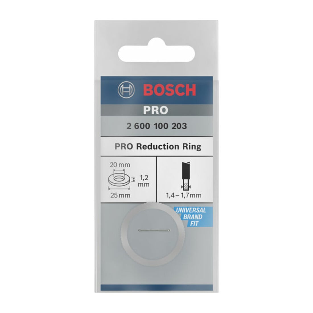 Bosch Anello di riduzione per lame circolari, 25x20x1,2mm