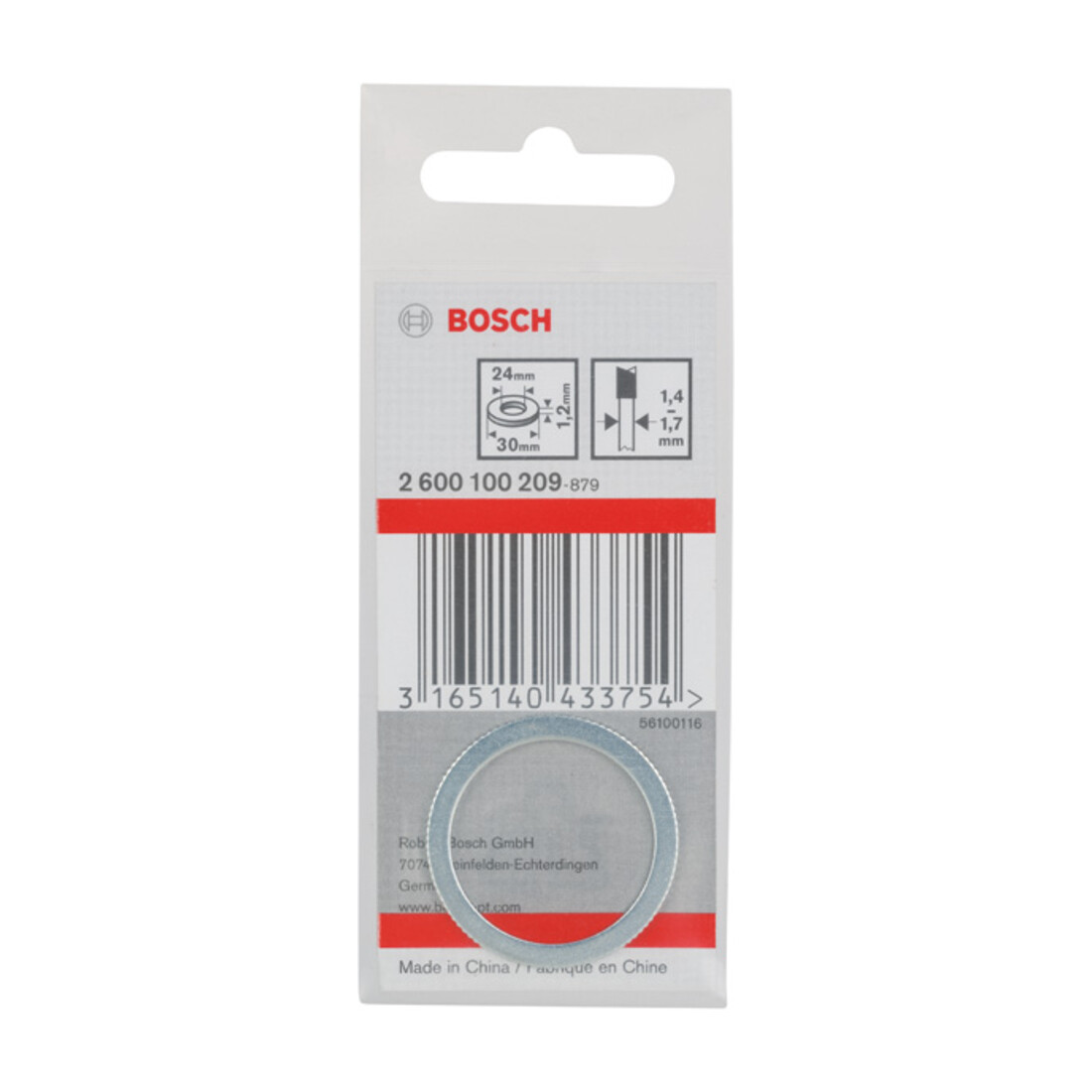 Bosch Anello di riduzione per lame circolari, 30x24x1,2mm