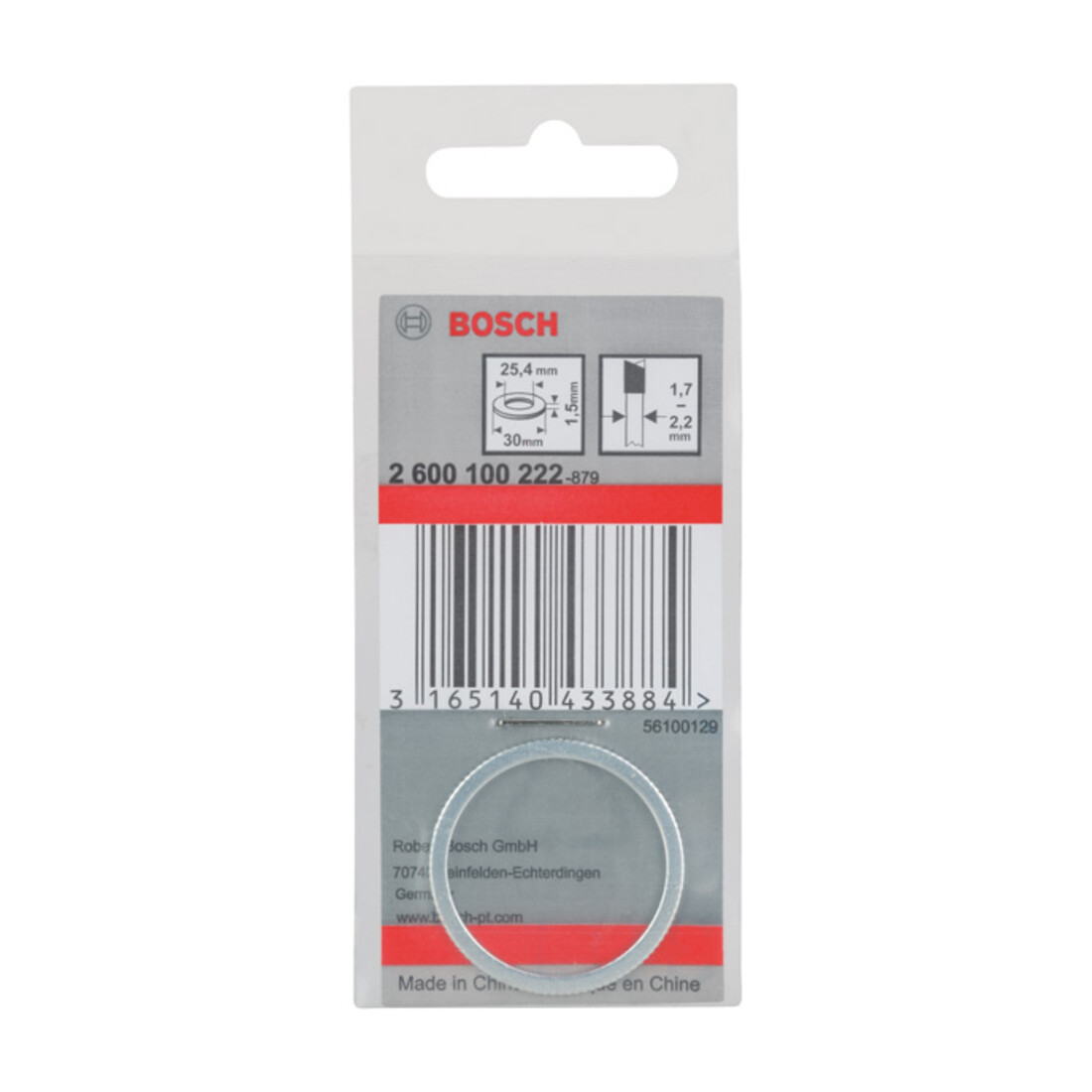 Bosch Anello di riduzione per lame circolari, 30x25,4x1,5mm
