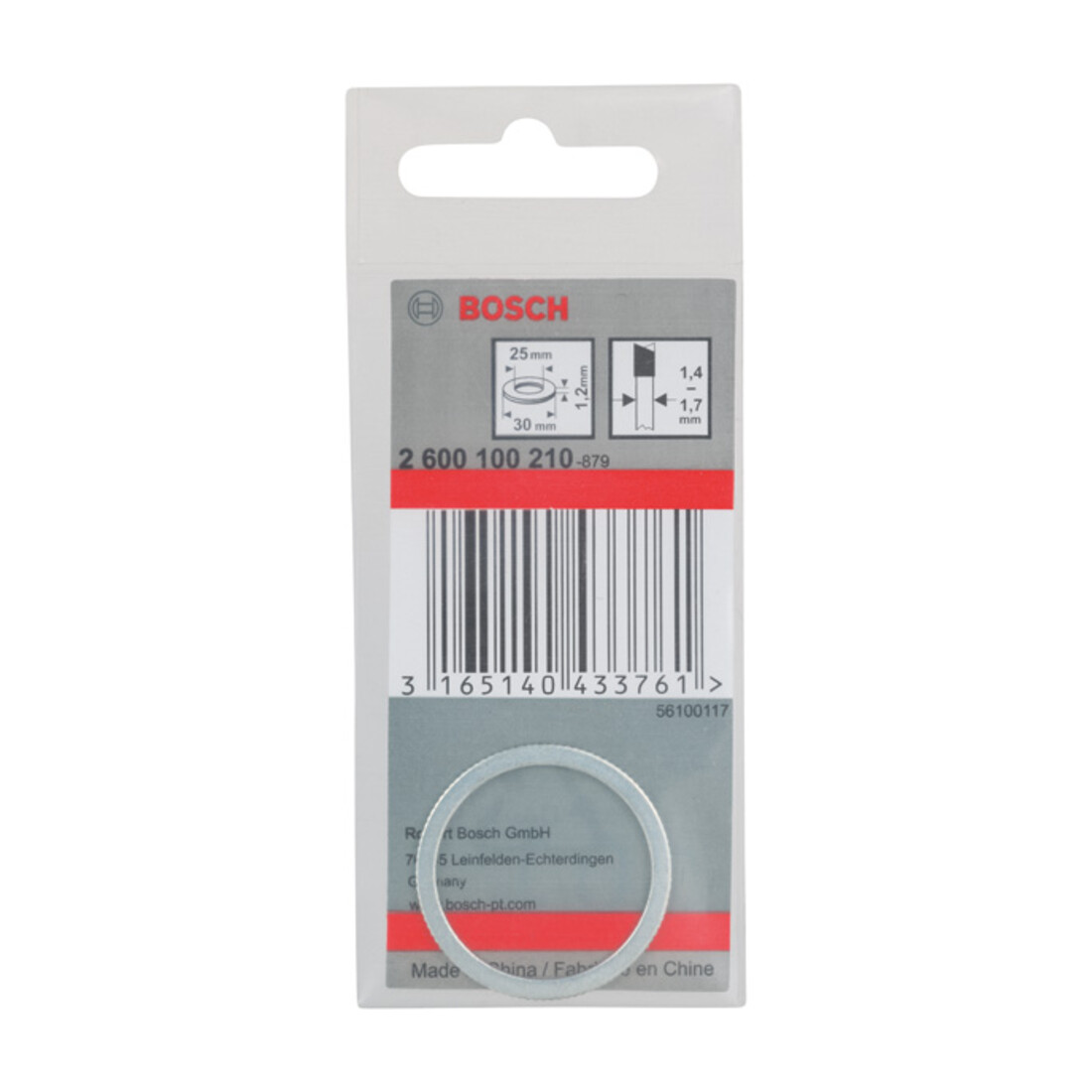 Bosch Anello di riduzione per lame circolari, 30x25x1,2mm