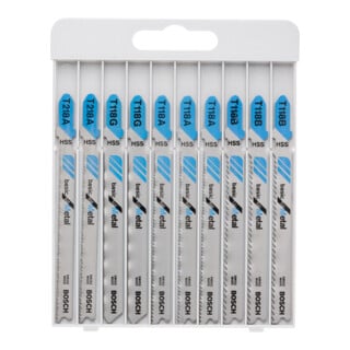 BOSCH Assortiment de lames de scie sauteuse, 10 pièces, universelles M