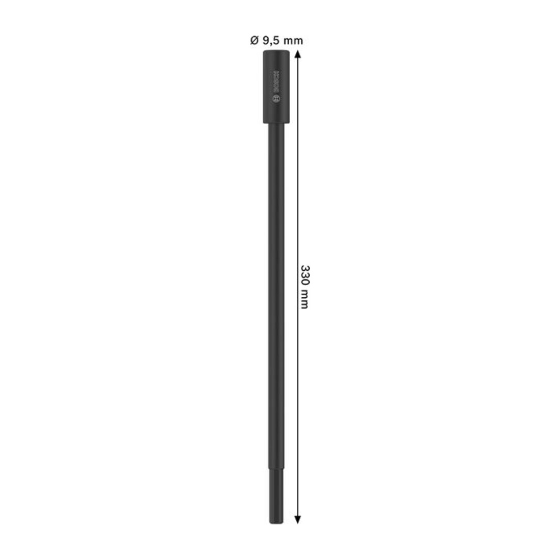 Bosch Asta di prolunga per supporto a innesto, 9,5 x 330 mm