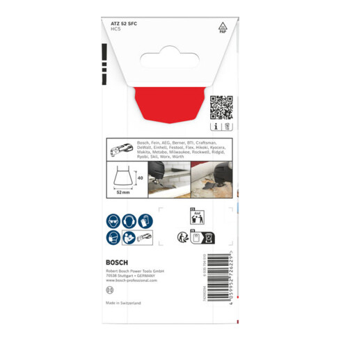 Bosch ATZ 52 SFC Multi-materiaal invalzaagblad, Starlock, 52 x 40 mm