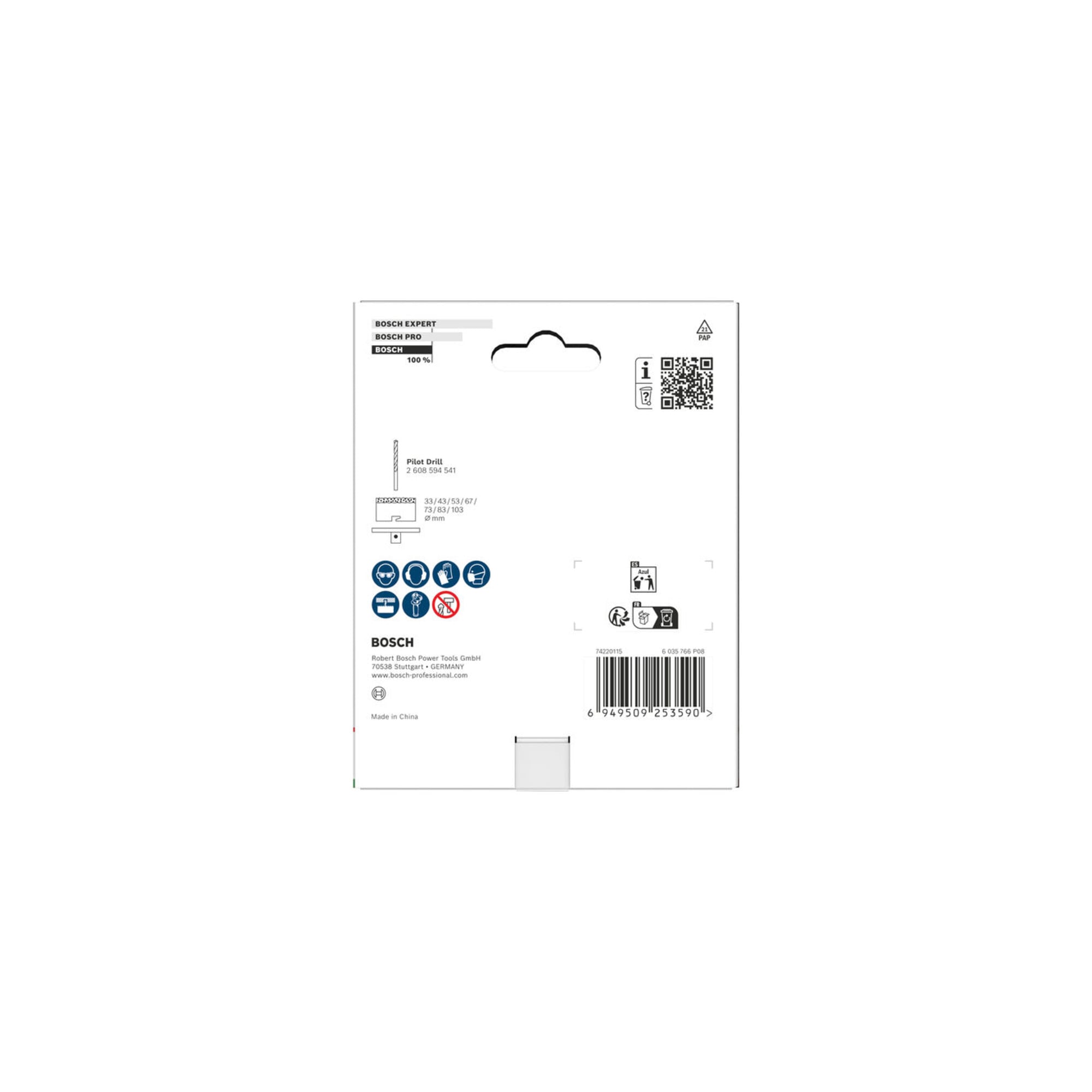 Bosch Aufspannflansch für Brick and Soft Tile Lochsäge, 33-103 mm