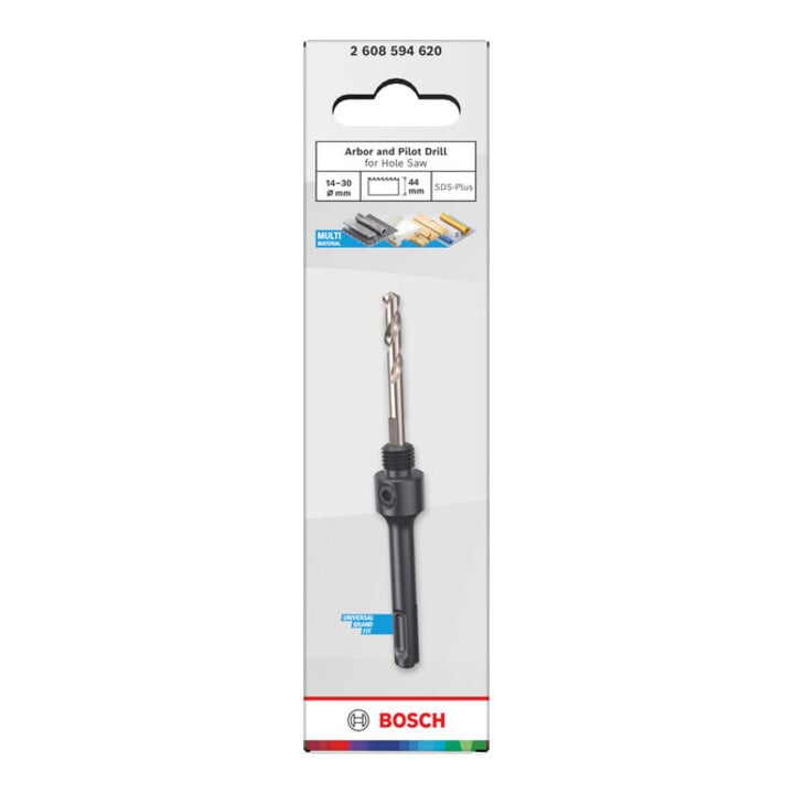 Bosch Aufsteckhalter und Zentrierbohrer für Lochsäge, 14-30 x 44 mm