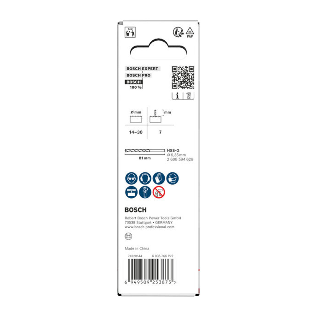 Bosch Aufsteckhalter und Zentrierbohrer für Lochsäge, 14-30 x 44 mm
