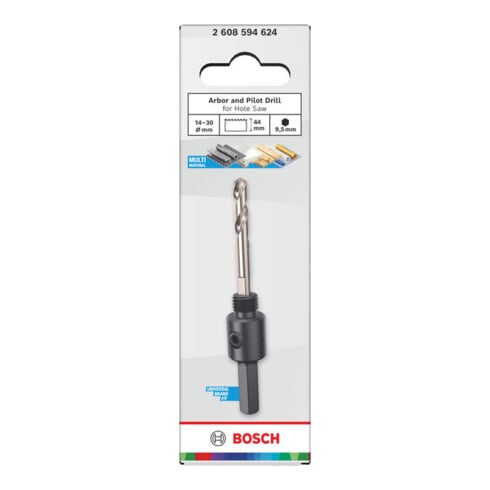 Bosch Aufsteckhalter und Zentrierbohrer für Lochsäge, 14-30 x 44 mm
