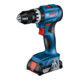 Bosch Avvitatore a batteria GSB 18V-45, 2 batterie GBA 18V 3.0Ah, caricabatterie e L-BOXX-2