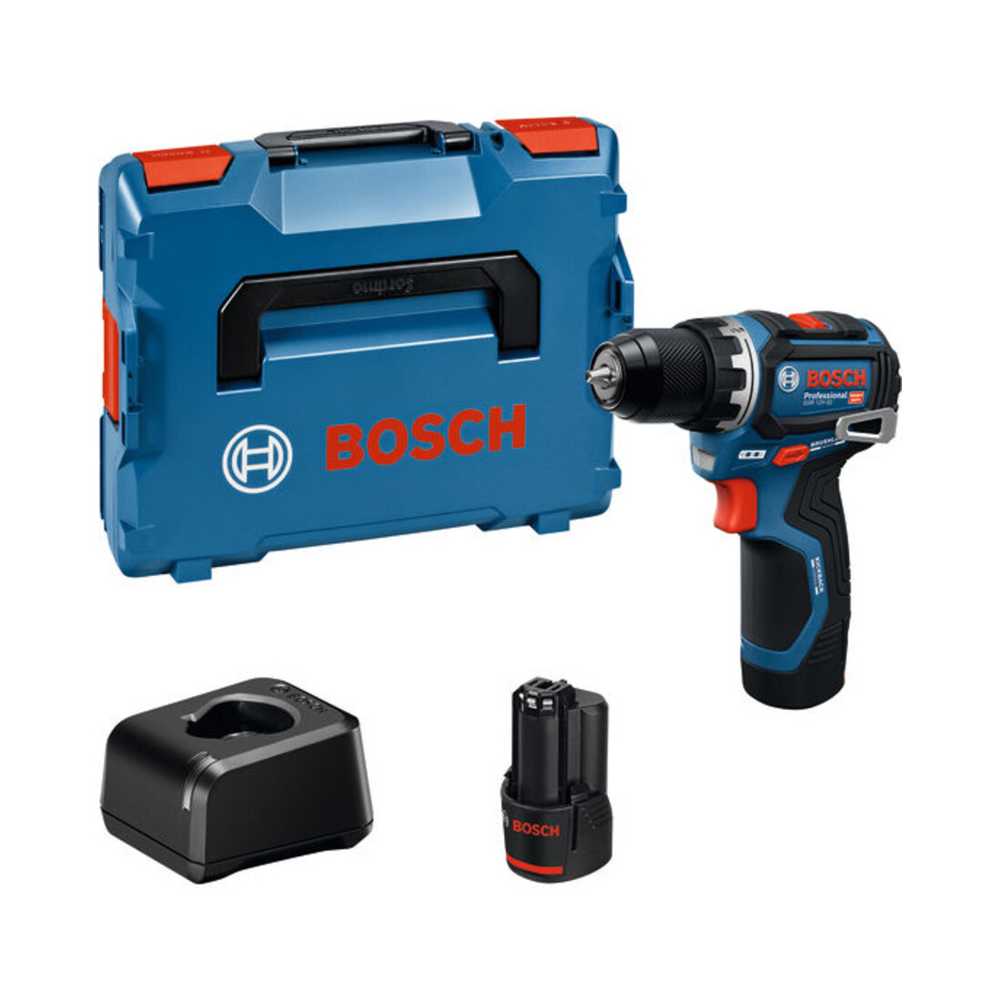 Bosch Avvitatore a batteria GSR 12V-32, 2 x batteria GBA 12V 2.0Ah in L-BOXX