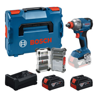 Bosch Avvitatore a impulsi a batteria GDX 18V-285 2x 5,0Ah Impact Control 31 pezzi