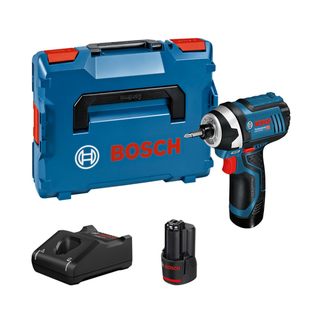 Bosch Avvitatore ad impulsi GDR a batteria 12V-105, 2 batterie Li-Ion 2,0Ah L-BOXX