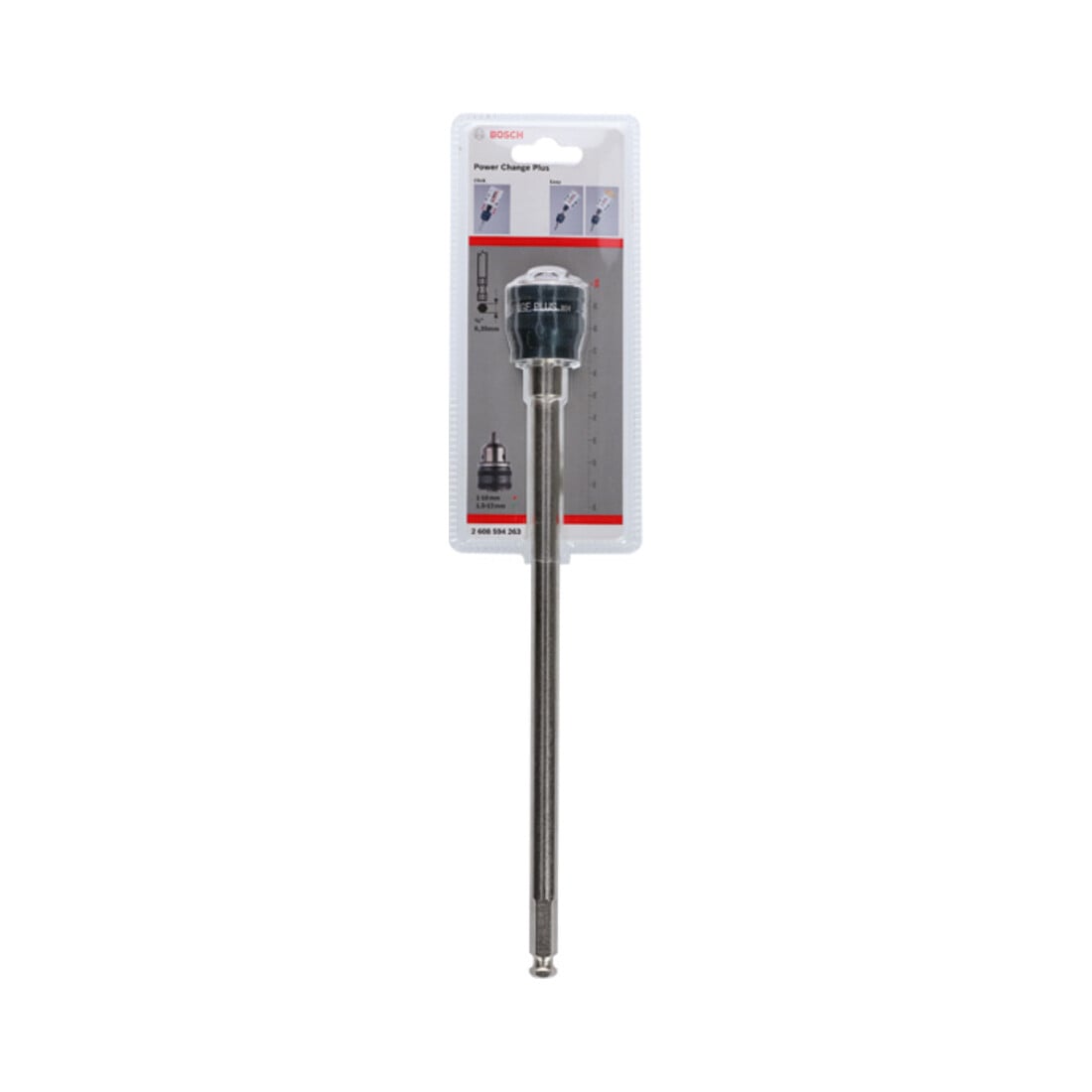 Bosch Barra di estensione 300 mm/12" e mandrino PC Plus 7/16", 11 mm