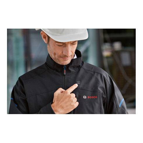 Bosch Beheizbare Kleidung GHJ 12+18V XA: Akkuadapter, Ladegerät, 1x Akku